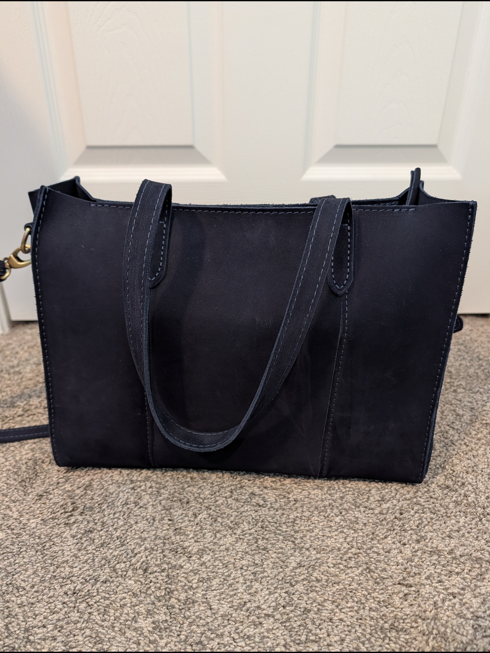 Portland Leather East/West Lola Velvet Blue - Picture 4 of 8